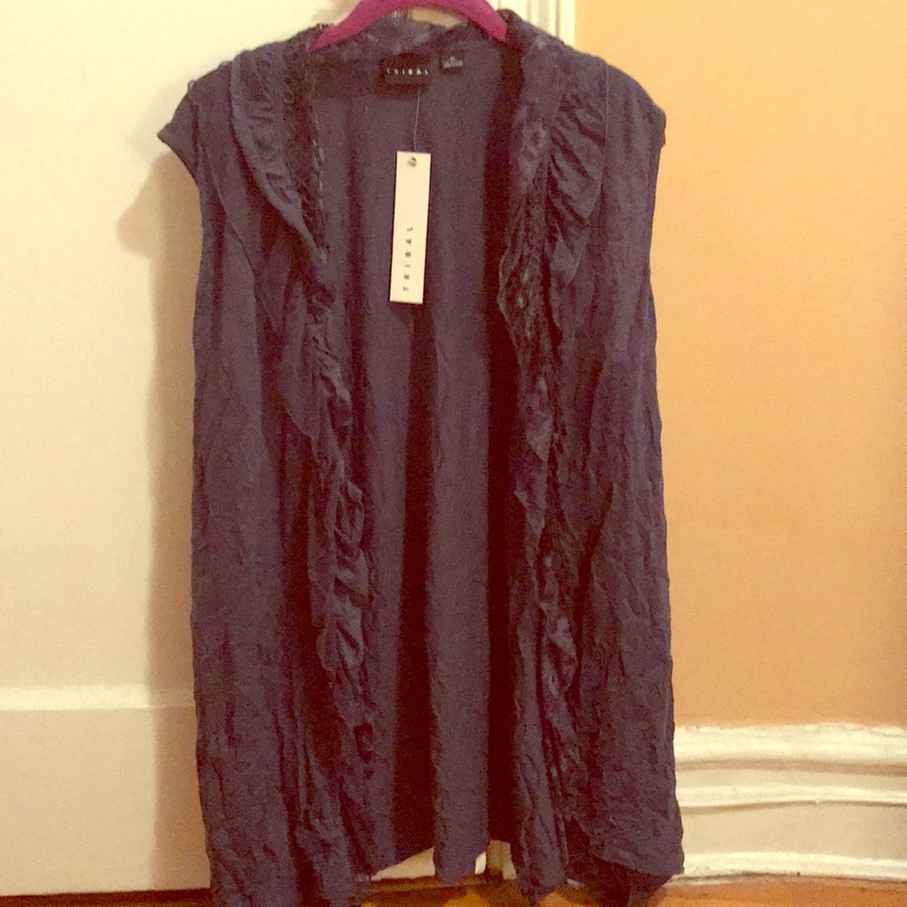 Sleeveless Dark Blue Duster *Final Markdown Price*